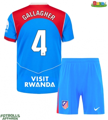 Atletico Madrid Conor Gallagher #4 Tredjeställ Barn 2025-26 Kortärmad (+ Korta byxor)